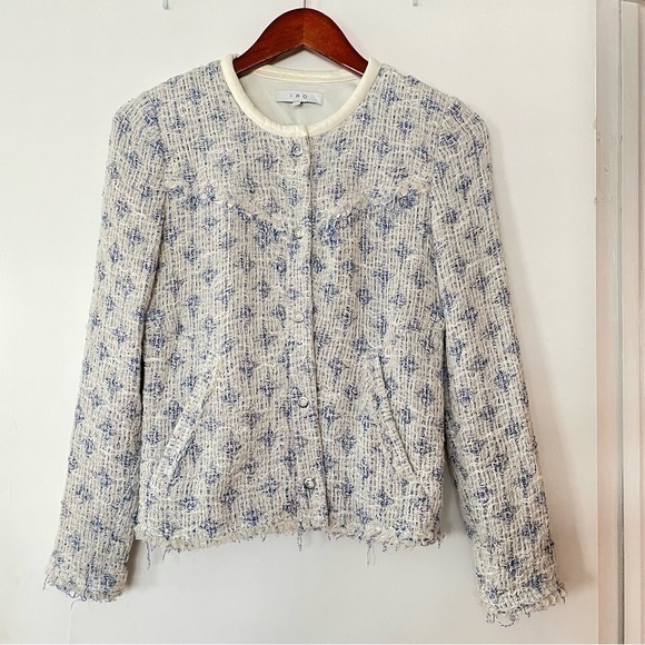 IRO Jackets & Blazers - IRO tweed jacket blue white size 36